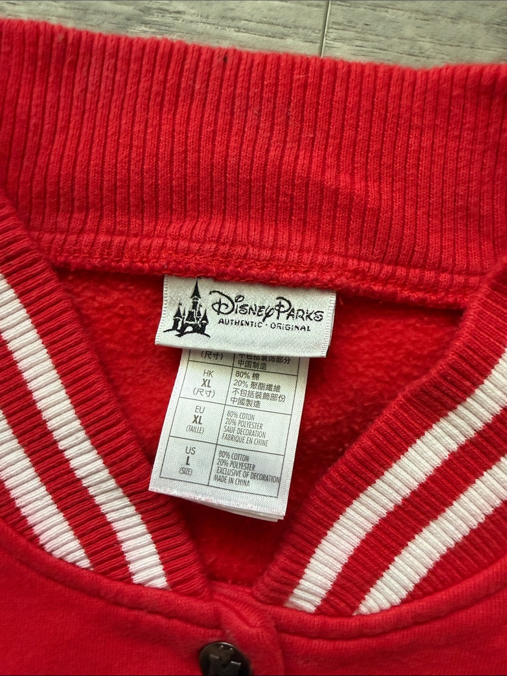 Walt Disney World 71 Red & White Varsity Jacket Size L - Picture 4 of 11